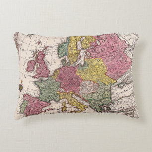 Antique Old Map Inspired (9) Accent Pillow