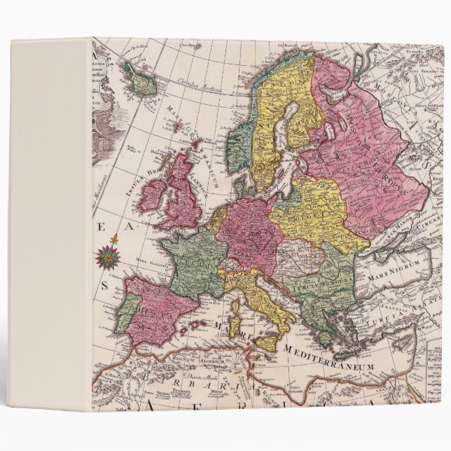 Antique Old Map Inspired (9) Binder (Front/Spine)