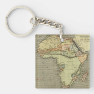 Antique Old Map Inspired Keychain