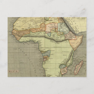 Antique Old Map Inspired Postcard