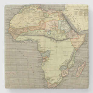 Antique Old Map Inspired Stone Coaster