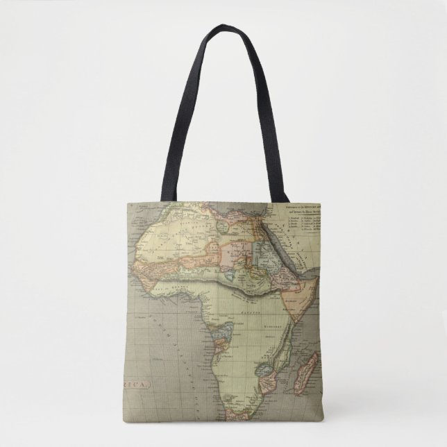 Antique Old Map Inspired Tote Bag (Front)