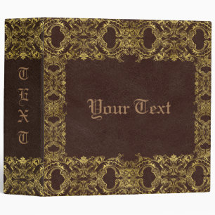 Antique Old Vintage Baroque Grunge Gold Ornament Binder