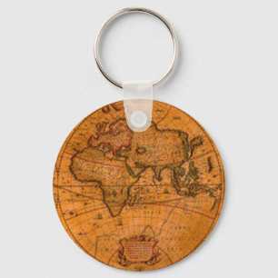 Antique Old Vintage Map Series Key-chain Keychain