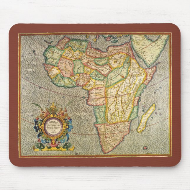 Antique Old World Gerardus Mercator Map of Africa Mouse Pad (Front)