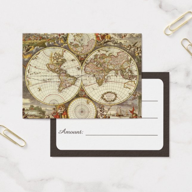 Antique Old World Map by Frederick de Wit, c. 1680 (Office)