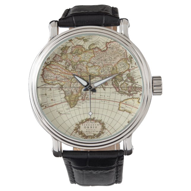 Antique Old World Map by Frederick de Wit, c. 1680 Watch (Front)