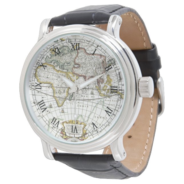Antique Old World Map by Hendrik Hondius, 1630 Watch (Angled)