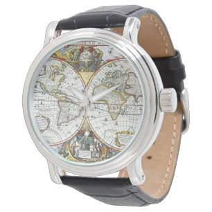 Antique Old World Map by Hendrik Hondius, 1630 Watch