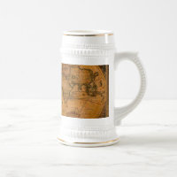 Antique Old World Map Drinking Mug