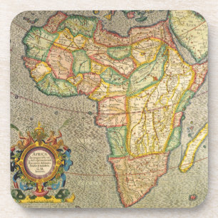 Antique Old World Mercator Map of Africa, 1633 Coaster