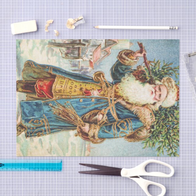 Antique Olde World Santa Tissue Paper (Craft)