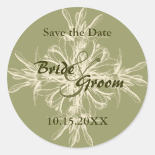 Antique Olive Enregistrer les stickers Date