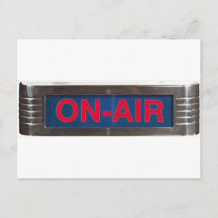 Antique On-Air Sign or On-The-Air Broadcasting Postcard