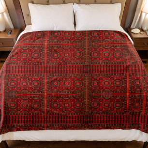 Antique Oriental rug design Fleece Blanket