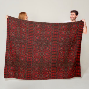 Antique Oriental rug design Fleece Blanket
