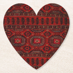 Antique Oriental rug design Paper Coaster