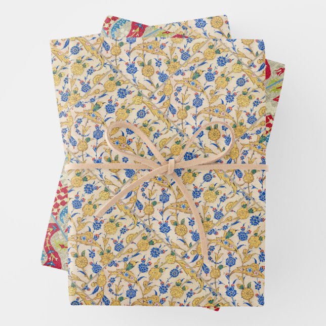 Antique Oriental Sultan Design Wrapping Paper Sheet (In situ)
