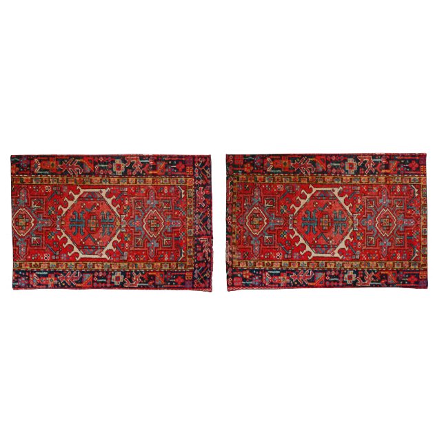Antique Oriental Turkish Persian Carpet Pillowcase (Front-Set)