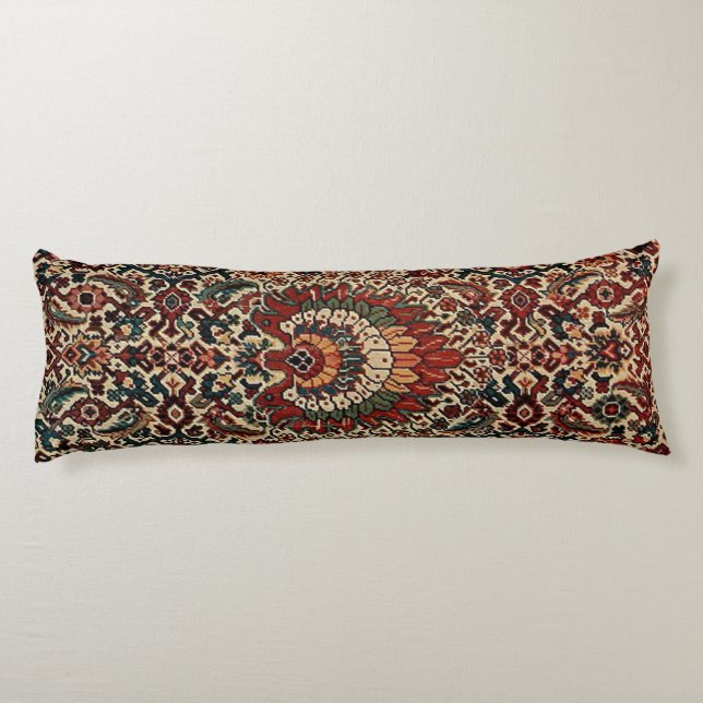 Antique Oriental Turkish Persian Carpet Rug Body Pillow (Back)