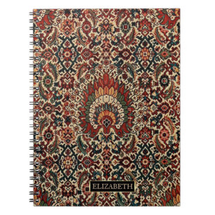 Antique Oriental Turkish Persian Carpet Rug Notebook