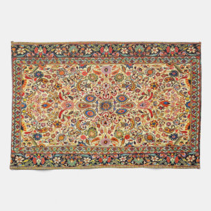 Antique Oriental Turkish Persian Carpet Texture Kitchen Towel