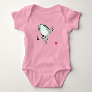 Antique Origin Story Grumpy Frog Japanese Toad Baby Bodysuit