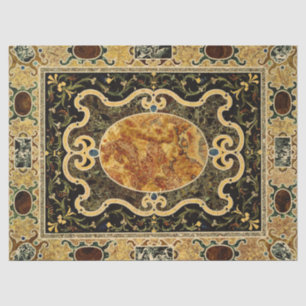 Antique Ornamental Italian Gemstone Pattern Tissue Paper