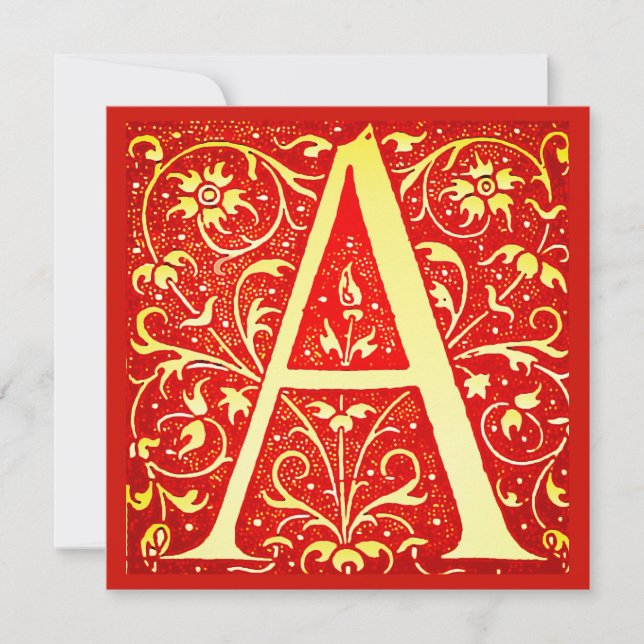 Antique ornamental monogram -  capital A    (Front)