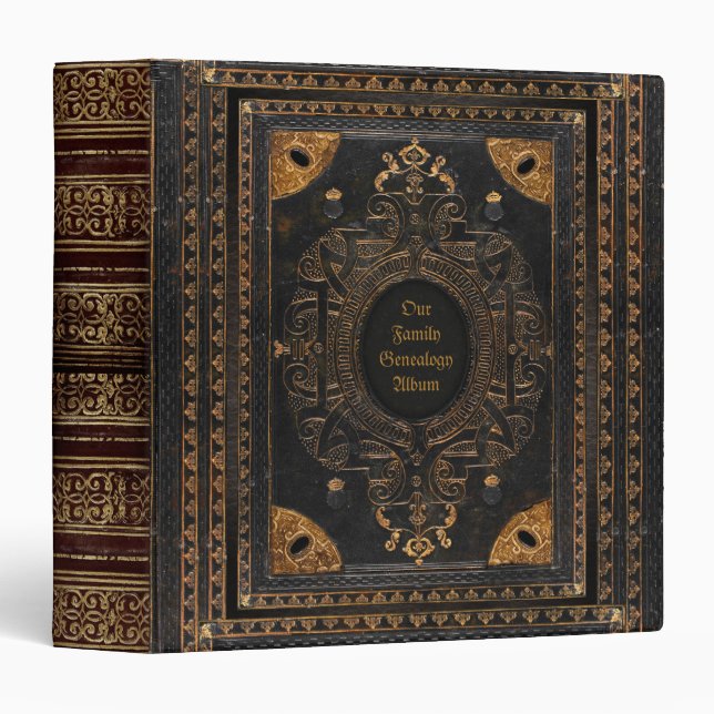 Antique Ornamental (Title customizable) Binder (Front/Spine)