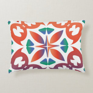 Antique ornate tiles talavera mexico. Geometric de Accent Pillow