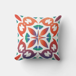 Antique ornate tiles talavera mexico. Geometric de Throw Pillow