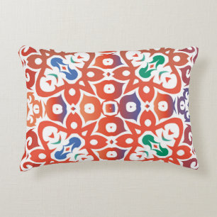 Antique ornate tiles talavera mexico. Hand drawn d Accent Pillow