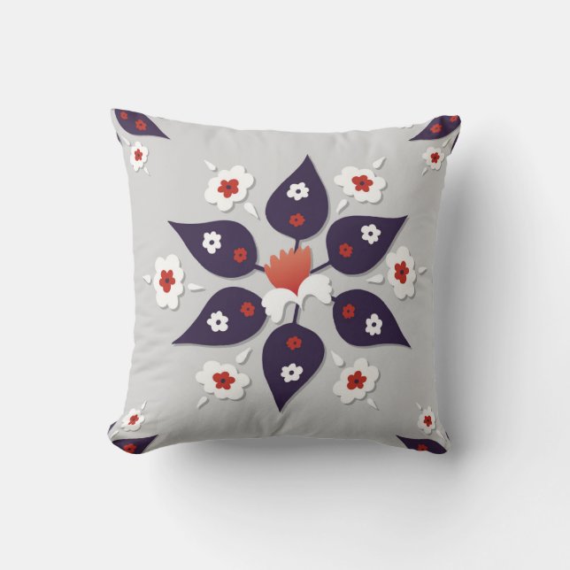 Antique ottoman Turkish tile designturkish,abstrac Throw Pillow (Front)