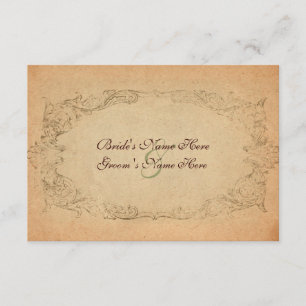 Antique Oval Parchment rsvp with envelopes