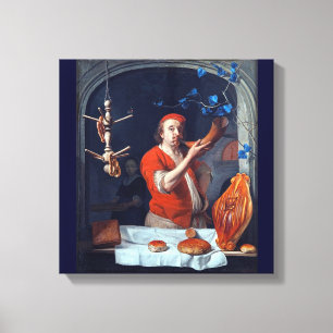 ANTIQUE OVEN  BAKER ,BAKERY BREAD SHOP CANVAS PRINT