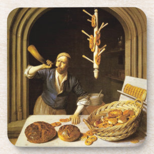 ANTIQUE OVEN  BAKER ,BAKERY BREAD SHOP COASTER