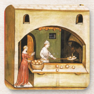 ANTIQUE OVEN  BAKER ,BAKERY BREAD SHOP COASTER