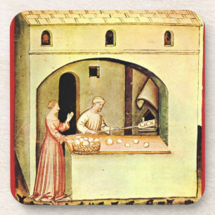 ANTIQUE OVEN  BAKER ,BAKERY BREAD SHOP COASTER