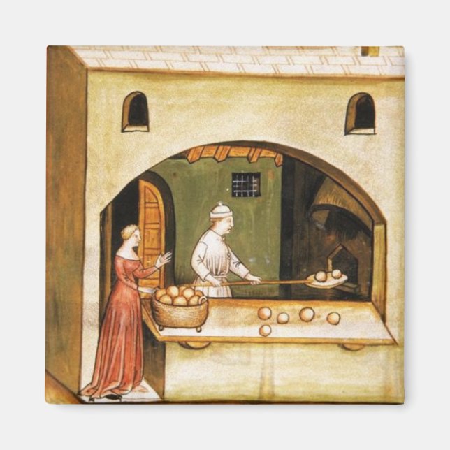 ANTIQUE OVEN  BAKER ,BAKERY BREAD SHOP MAGNET (Front)
