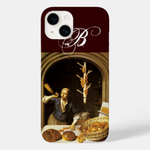 ANTIQUE OVEN BAKER ,BAKERY BREAD SHOP MONOGRAM Case-Mate iPhone 14 CASE