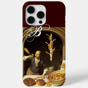 ANTIQUE OVEN  BAKER ,BAKERY BREAD SHOP MONOGRAM iPhone 15 PRO MAX CASE