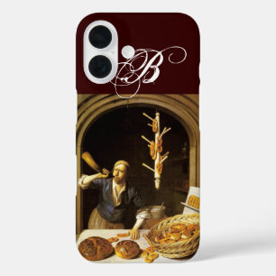 ANTIQUE OVEN  BAKER ,BAKERY BREAD SHOP MONOGRAM iPhone 16 CASE