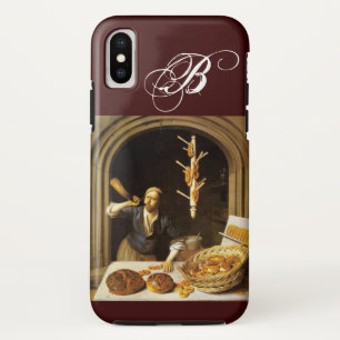 ANTIQUE OVEN  BAKER ,BAKERY BREAD SHOP MONOGRAM iPhone XS CASE