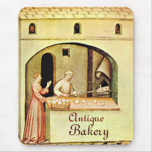 ANTIQUE OVEN BAKER ,BAKERY BREAD SHOP MOUSE PAD
