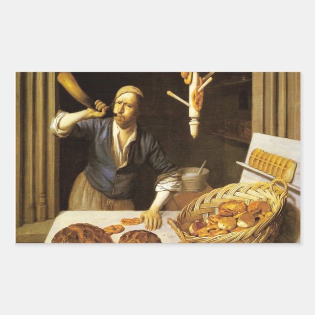 ANTIQUE OVEN  BAKER ,BAKERY BREAD SHOP STICKER (Front)