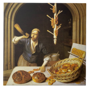 ANTIQUE OVEN  BAKER ,BAKERY BREAD SHOP TILE