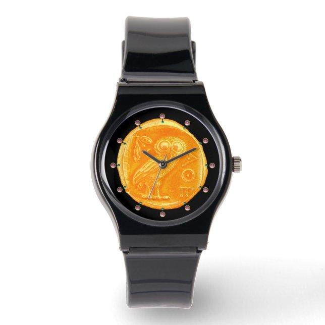 ANTIQUE OWL GOLD GREEK COIN WATCH (Front)