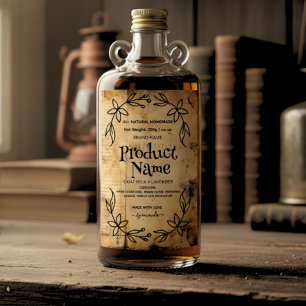 Antique paper Apothecary Style Labels