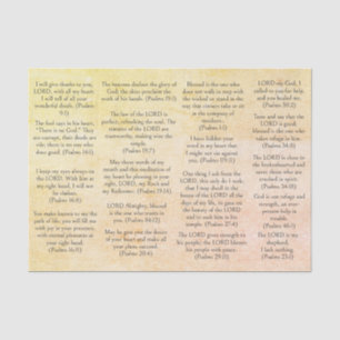 Antique Paper Bible Psalm Verses for Journals 